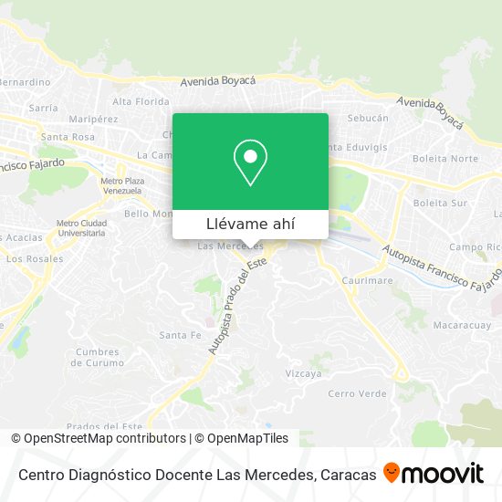 Mapa de Centro Diagnóstico Docente Las Mercedes