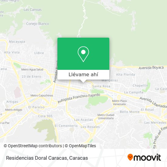Mapa de Residencias Doral Caracas