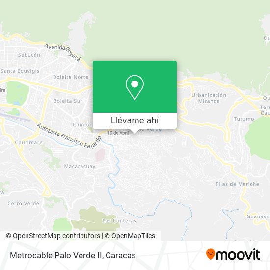 Mapa de Metrocable Palo Verde II