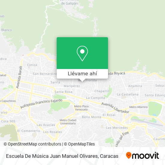Mapa de Escuela De Música Juan Manuel Olivares