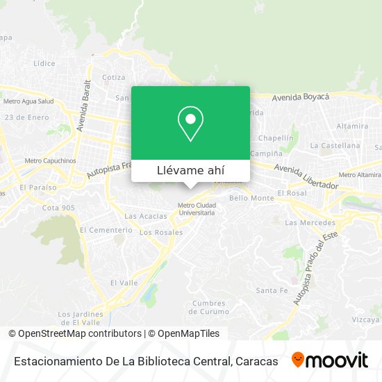 Mapa de Estacionamiento De La Biblioteca Central