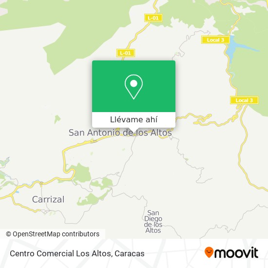 Mapa de Centro Comercial Los Altos