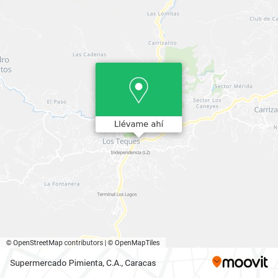 Mapa de Supermercado Pimienta, C.A.