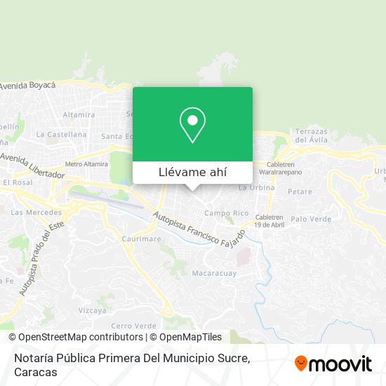 Mapa de Notaría Pública Primera Del Municipio Sucre