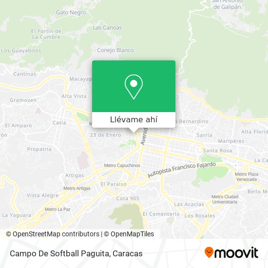 Mapa de Campo De Softball Paguita