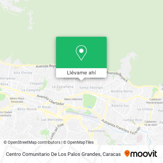 Mapa de Centro Comunitario De Los Palos Grandes