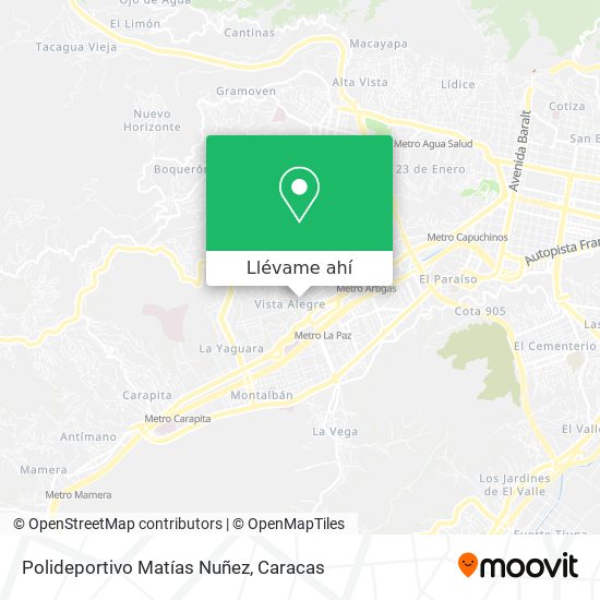 Mapa de Polideportivo Matías Nuñez