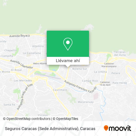 Mapa de Seguros Caracas (Sede Administrativa)