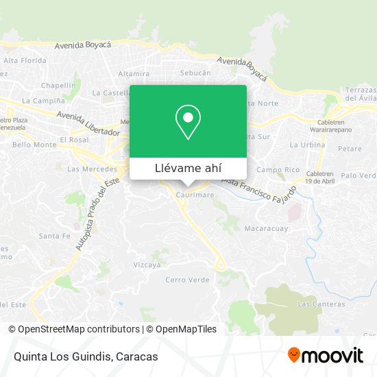 Mapa de Quinta Los Guindis