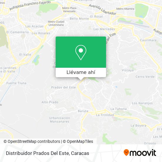 Mapa de Distribuidor Prados Del Este