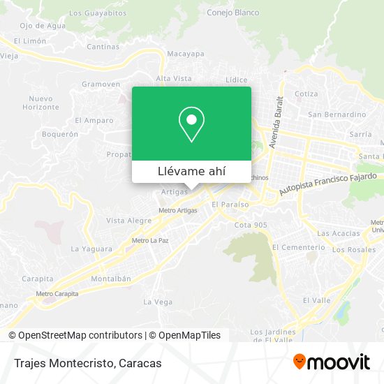 Mapa de Trajes Montecristo