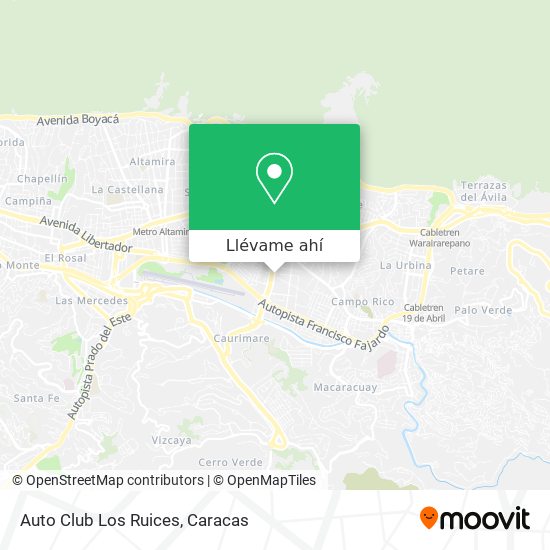 Mapa de Auto Club Los Ruices