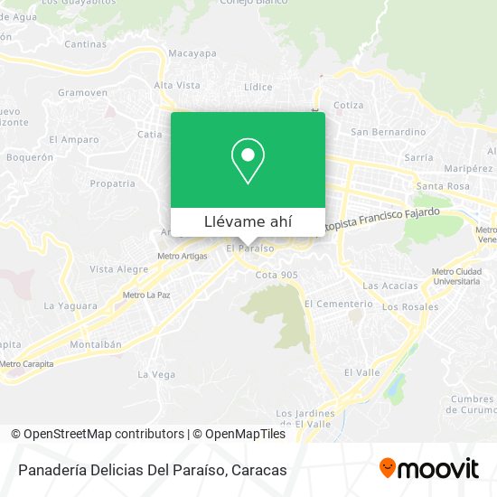 Mapa de Panadería Delicias Del Paraíso
