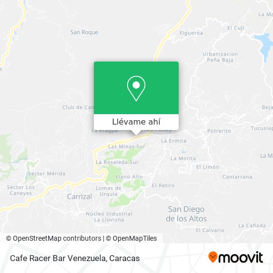 Mapa de Cafe Racer Bar Venezuela