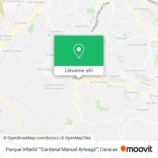 Mapa de Parque Infantil ""Cardenal Manuel Arteaga""