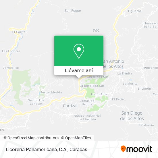 Mapa de Licorería Panamericana, C.A.