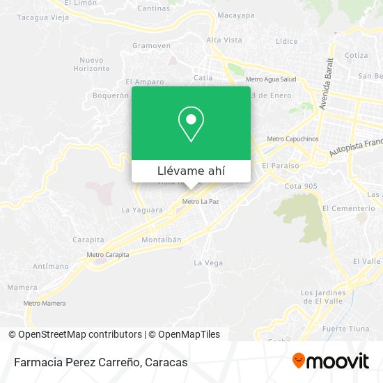 Mapa de Farmacia Perez Carreño