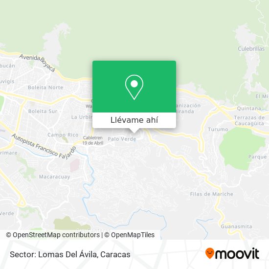 Mapa de Sector: Lomas Del Ávila