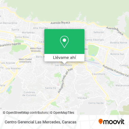 Mapa de Centro Gerencial Las Mercedes