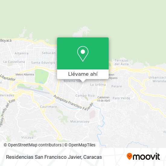Mapa de Residencias San Francisco Javier
