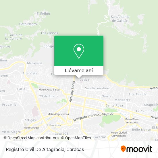 Mapa de Registro Civil De Altagracia