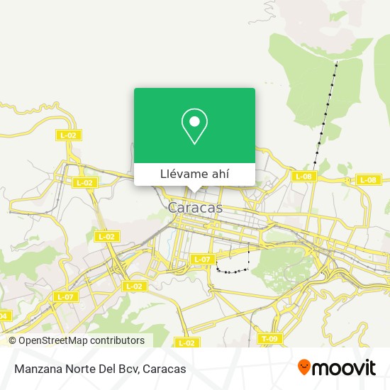 Mapa de Manzana Norte Del Bcv