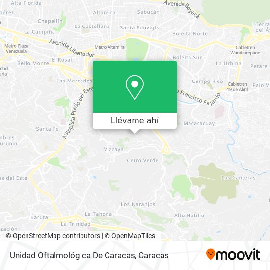 Mapa de Unidad Oftalmológica De Caracas