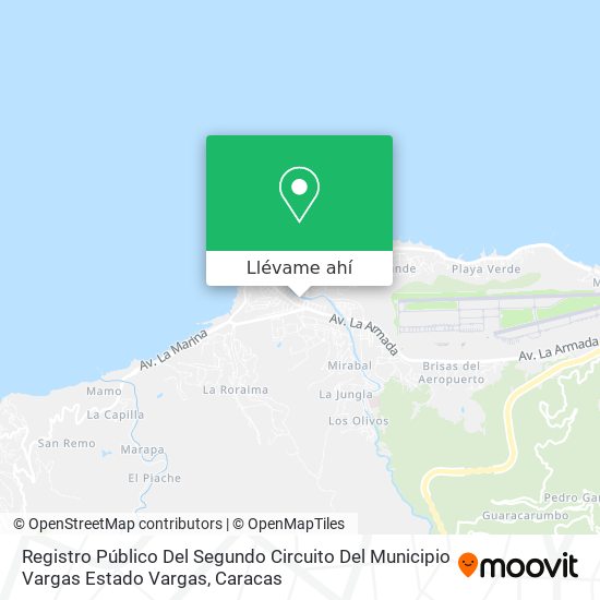 Mapa de Registro Público Del Segundo Circuito Del Municipio Vargas Estado Vargas