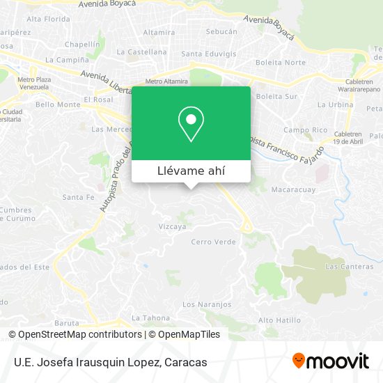 Mapa de U.E. Josefa Irausquin Lopez
