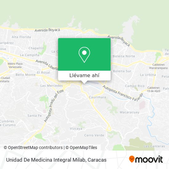Mapa de Unidad De Medicina Integral Milab