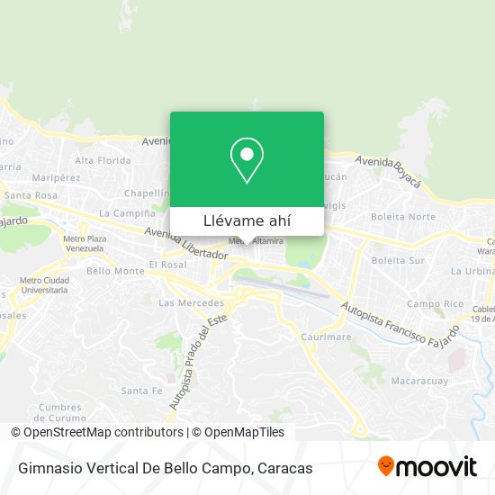 Mapa de Gimnasio Vertical De Bello Campo