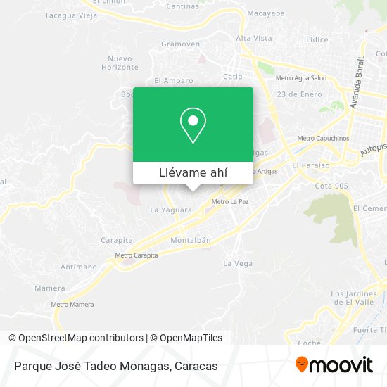 Mapa de Parque José Tadeo Monagas
