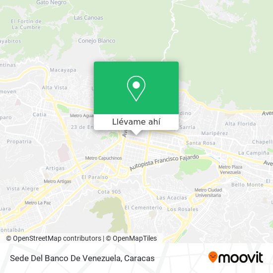 Mapa de Sede Del Banco De Venezuela