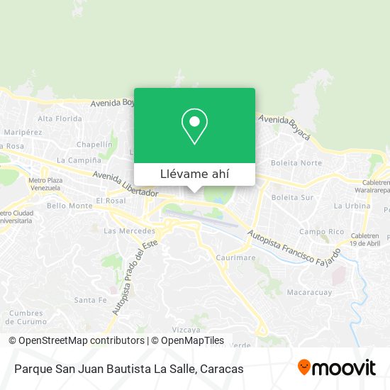 Mapa de Parque San Juan Bautista La Salle
