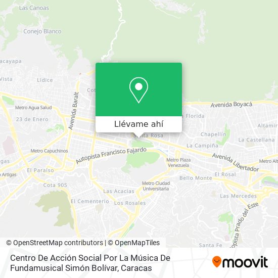 Mapa de Centro De Acción Social Por La Música De Fundamusical Simón Bolívar