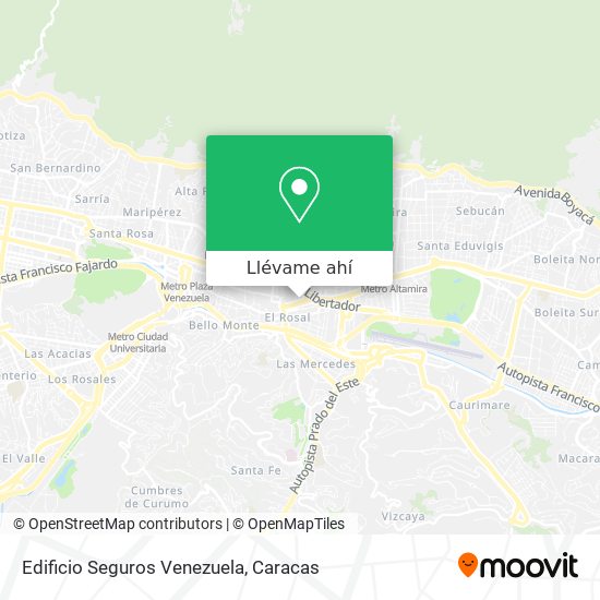 Mapa de Edificio Seguros Venezuela