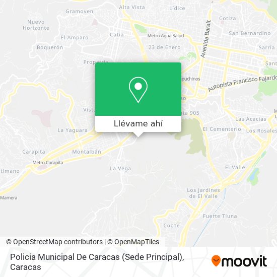 Mapa de Policia Municipal De Caracas (Sede Principal)