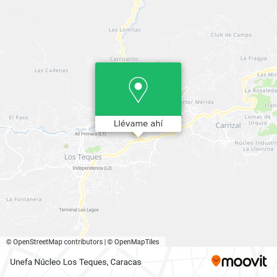 Mapa de Unefa Núcleo Los Teques
