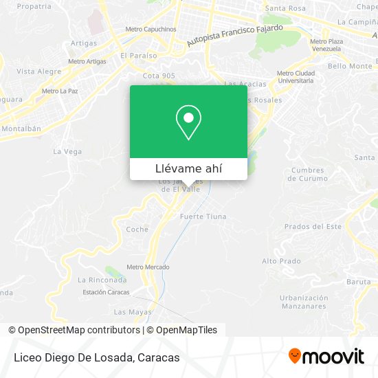 Mapa de Liceo Diego De Losada