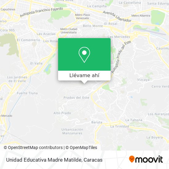 Mapa de Unidad Educativa Madre Matilde