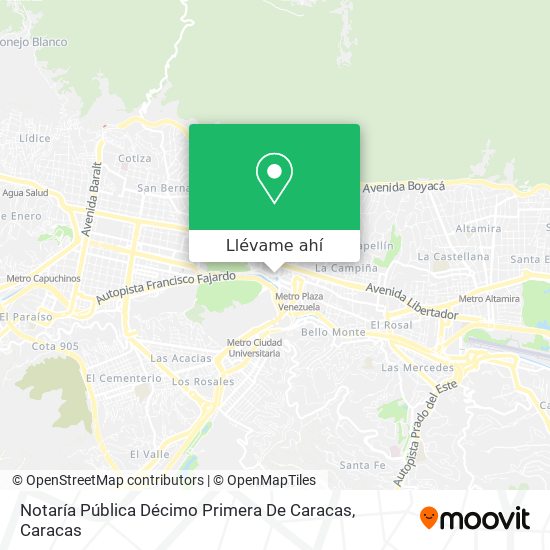 Mapa de Notaría Pública Décimo Primera De Caracas