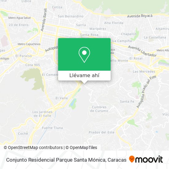 Mapa de Conjunto Residencial Parque Santa Mónica