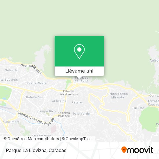 Mapa de Parque La Llovizna