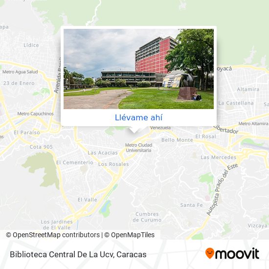 Mapa de Biblioteca Central De La Ucv