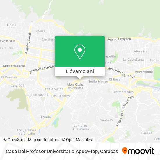 Mapa de Casa Del Profesor Universitario Apucv-Ipp