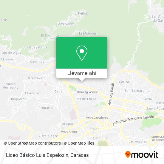 Mapa de Liceo Básico Luis Espelozin