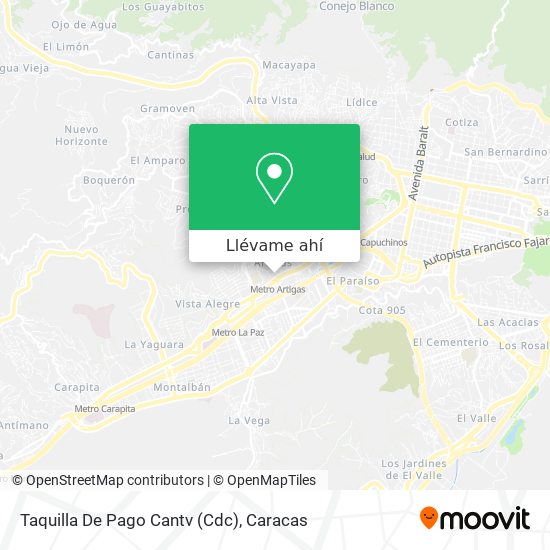 Mapa de Taquilla De Pago Cantv (Cdc)