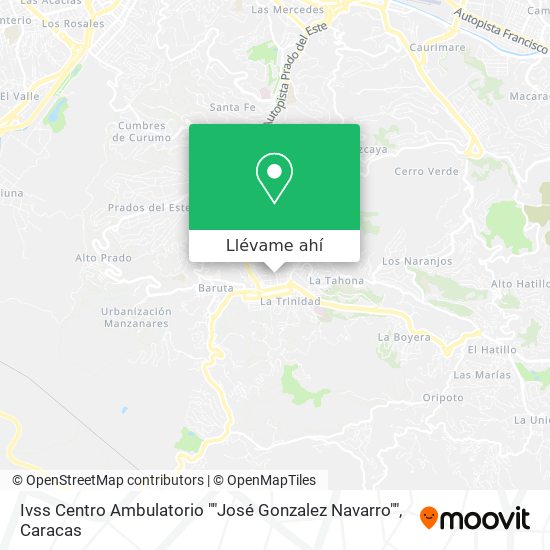 Mapa de Ivss Centro Ambulatorio ""José Gonzalez Navarro""