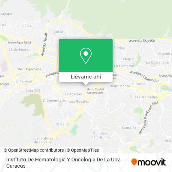 Mapa de Instituto De Hematología Y Oncología De La Ucv
