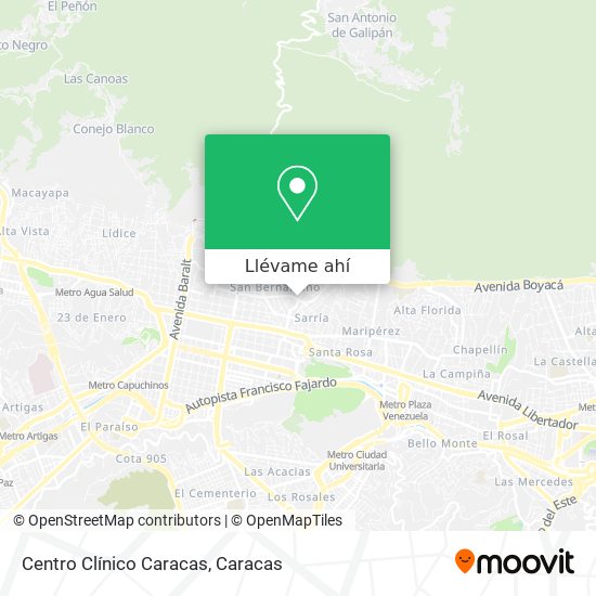 Mapa de Centro Clínico Caracas